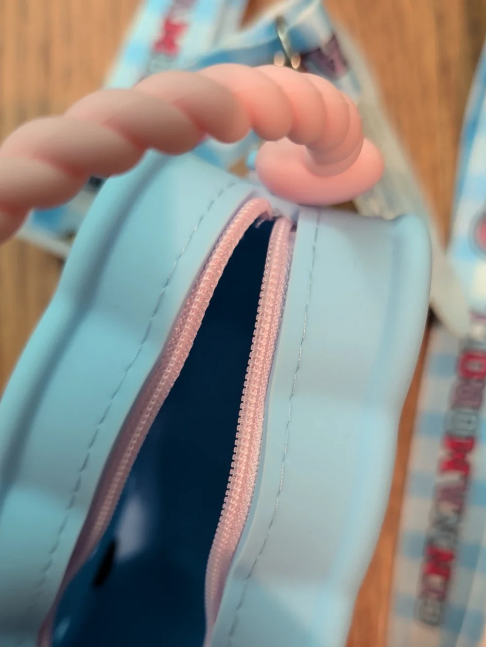 Blue Silicone Cinnamoroll Kids Crossbody Bag with Pink Handle